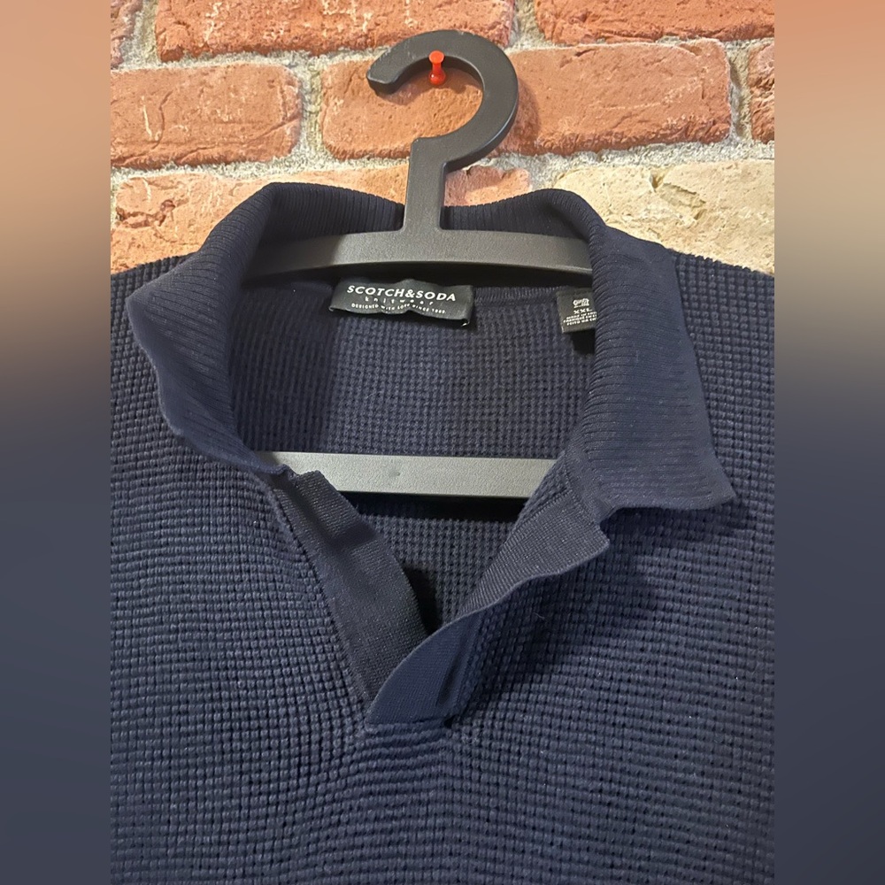 Scotch & Soda Men's Navy Polo Shirt - Picture 2 of 5
